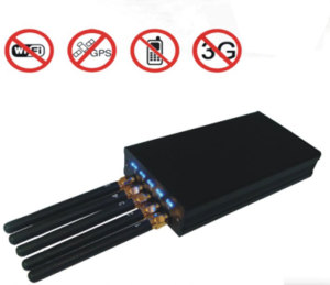Portable GPS L1 & Cell phone & WI-Fi Jammer with 5 Antennas 2